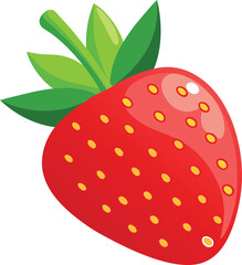 Obraz premium Strawberry icon vector illustration