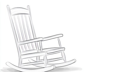 Simple Outline of a Rocking Chair