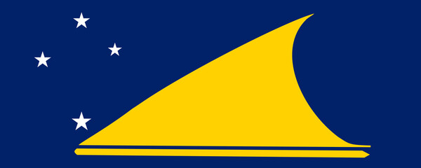 Bright yellow flag featuring a stylized sail and stars against a blue background with a touch of elegance