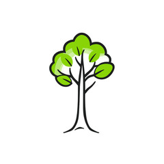 Stylized tree illustration symbolizing nature, growth, and sustainability