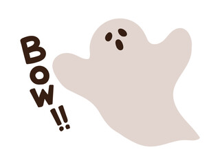 海外風のかわいらしいお化けのイラスト