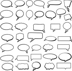 Obraz premium Collection of Various Style Speech Bubble Icons