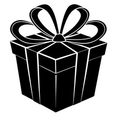Gift Box Silhouette Vector