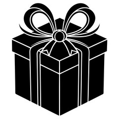 Gift Box Silhouette Vector