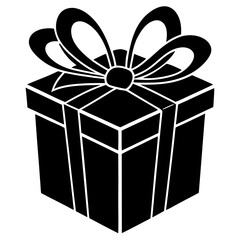 Gift Box Silhouette Vector
