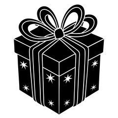 Gift Box Silhouette Vector