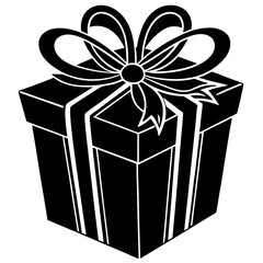 Gift Box Silhouette Vector