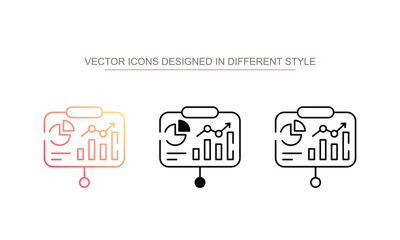 Graph icon design with white background stock illustration