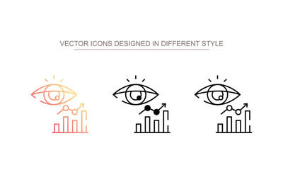 Vission icon design with white background stock illustration
