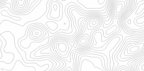 Topographic map background geographic line map with seamless ornament design. The black on white contours topography stylized height of the lines map.