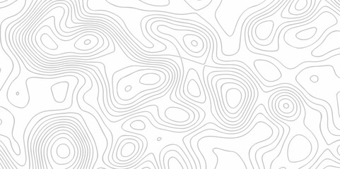 Topographic map background geographic line map with seamless ornament design. The black on white contours topography stylized height of the lines map.