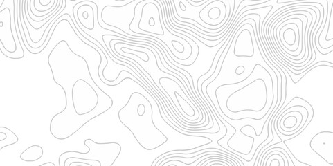 Topographic map background geographic line map with seamless ornament design. The black on white contours topography stylized height of the lines map.