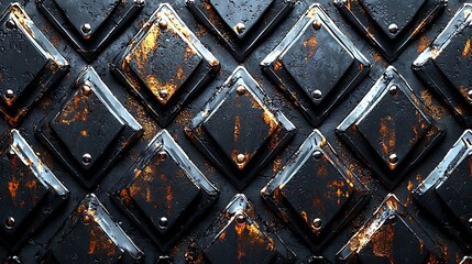 Dark steel chevron design high resolution background