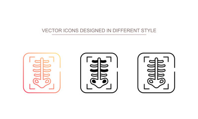 X ray icon design with white background stock illustration