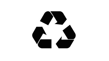 Stylized recycling symbol illustration representing sustainability and eco-friendliness in minimalistic design
