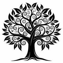 vector tree silhouette