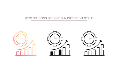 Efficiency icon design with white background stock illustration