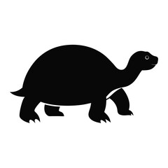 Cute cartoon tortoise illustration vector icon design