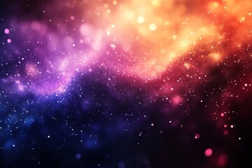 Obraz premium Explosion of colorful cosmic dust and glowing stars in deep space