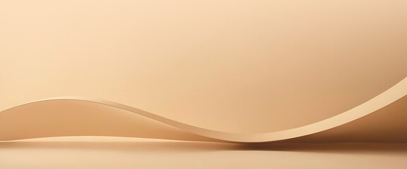 The minimalist beige background with smooth curves shapes creates a calm and modern aesthetic, making it ideal for modern design projects in the beauty industry and branding.