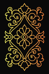 Vintage floral lace pattern ornament design.