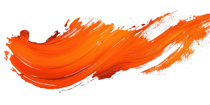 Vibrant Orange Paint Stroke - Powered by Adobe