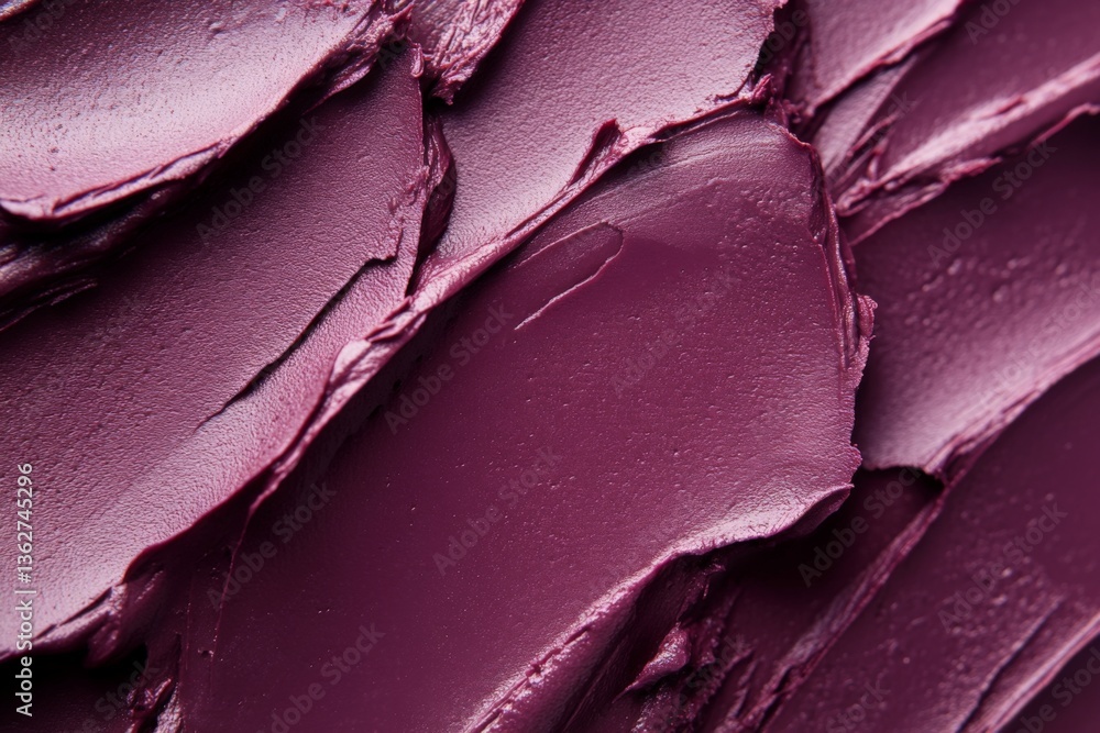 Leinwandbilder rich deep purple texture created by layered strokes of cream applied on a smooth surface