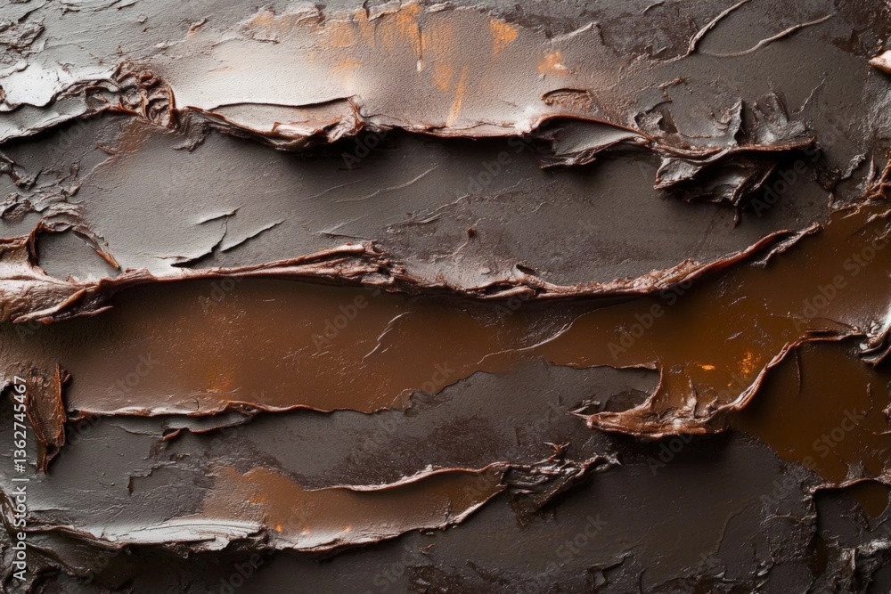 Poster textured chocolate surface with rich layers and deep hues showcasing culinary artistry and dessert d