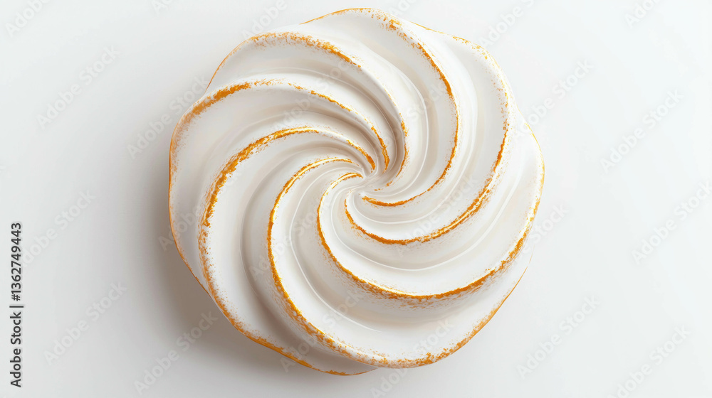 Poster Realistic spiral design with textured patterns for creative projects