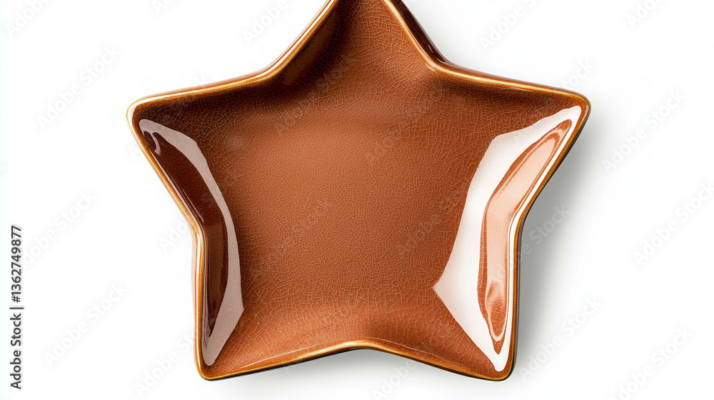 Aufkleber realistic empty star shaped ceramic plate for decorative and functional use