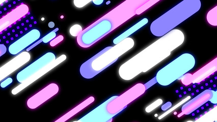 ストライプとドット模様のポップな背景