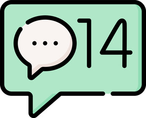 new message Illustration on a white background.