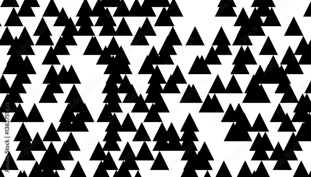 Poster black and white abstract geometric pattern with triangles shape for modern background. fully editabl