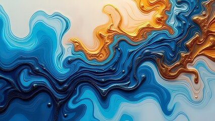 Obraz premium Mesmerizing abstract digital painting featuring swirling vortexes of colourful fluid with dynamic motion. Perfect for backgrounds, modern designs, and artistic inspirations.