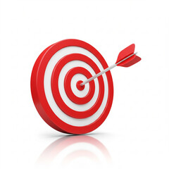 Digital Marketing Target Icon Focused Strategy Symbol on a White Background