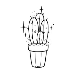 prickly cactus sketch