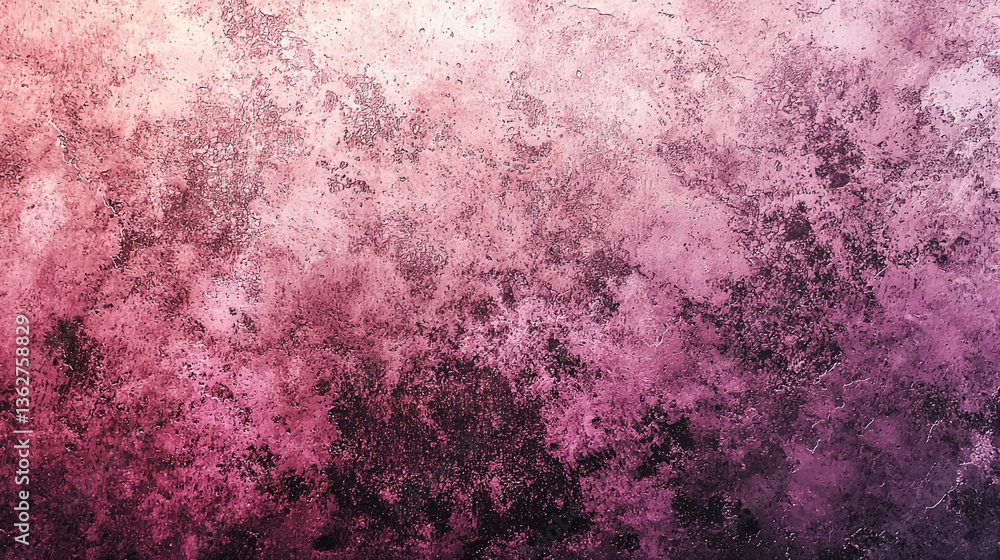 Poster abstract texture with pink and purple gradient and dark spots creating a grunge style background