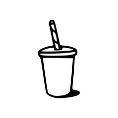 festive drink with straw vector