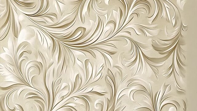 Elegant beige floral damask pattern background