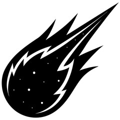 Meteor Silhouette Vector