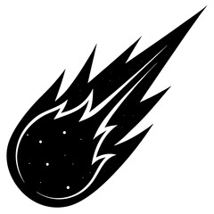 Meteor Silhouette Vector