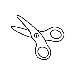 outline drawing of a craft scissors 