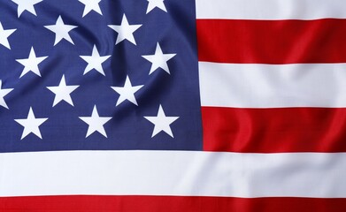 Beautiful waving star and striped American flag