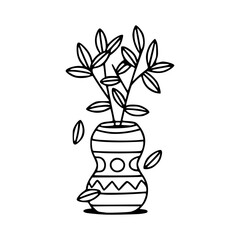 basic flower vase vector