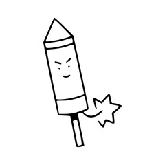 angry firecracker cartoon illustration
