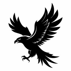 Obraz premium flying eagle silhouette