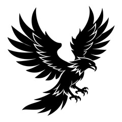 Naklejka premium flying eagle silhouette