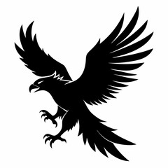 Obraz premium flying eagle silhouette
