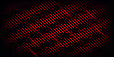 Panorama Red Cyber Digital Stars with Light Speed Line Technology Background; future