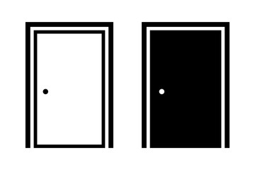 Door icon set simple design